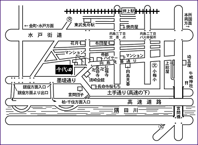 向島料亭千代田の地図